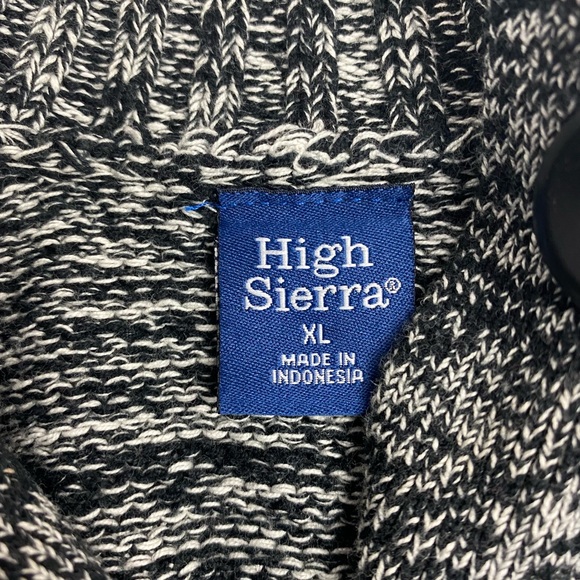 High Sierra- Sweater. Black. PXL. 90% Cotton , 10% Wool. Thick. Buttons Down. - Picture 4 of 6